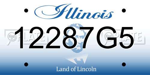 12287G5 Illinois License Plate