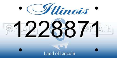 1228871 Illinois License Plate