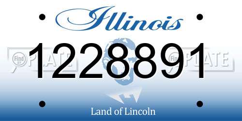 1228891 Illinois License Plate