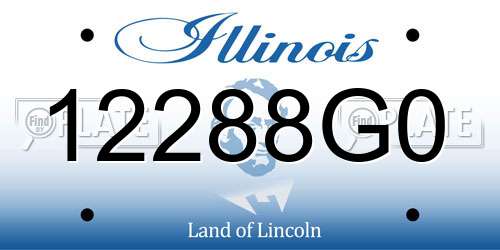 12288G0 Illinois License Plate