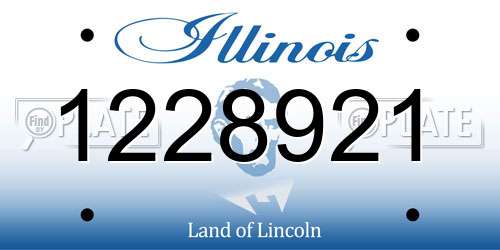 1228921 Illinois License Plate