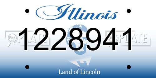 1228941 Illinois License Plate