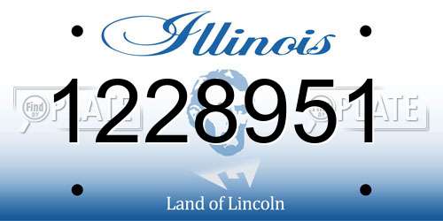 1228951 Illinois License Plate