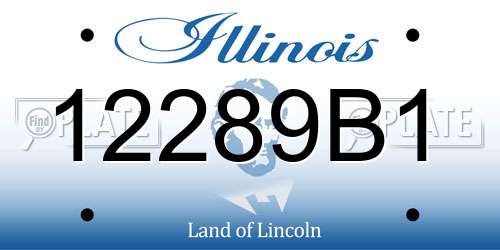 12289B1 Illinois License Plate