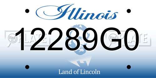12289G0 Illinois License Plate
