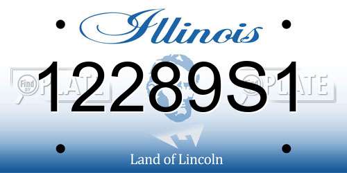 12289S1 Illinois License Plate