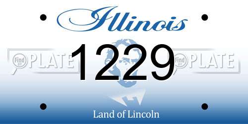 1229 Illinois License Plate