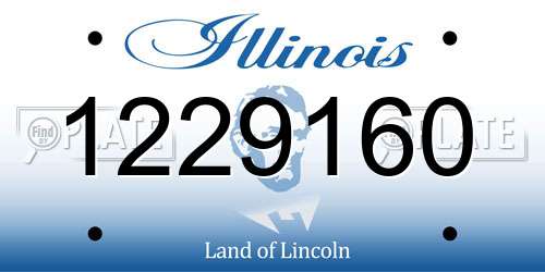 1229160 Illinois License Plate