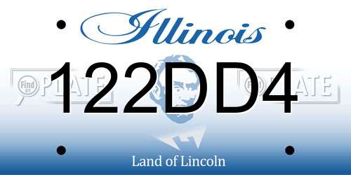 122DD4 Illinois License Plate