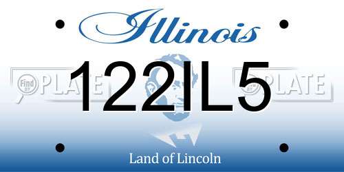 122IL5 Illinois License Plate