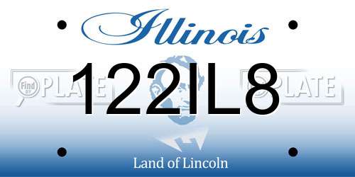 122IL8 Illinois License Plate