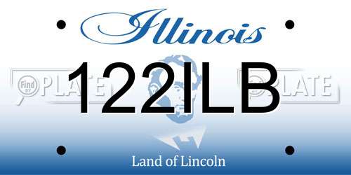 122ILB Illinois License Plate