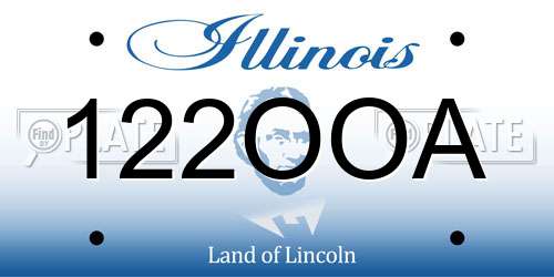 122OOA Illinois License Plate