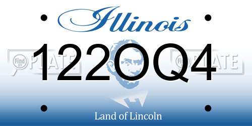 122OQ4 Illinois License Plate