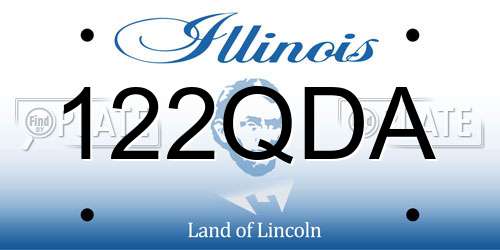 122QDA Illinois License Plate