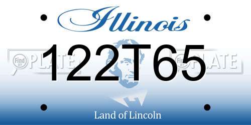 122T65 Illinois License Plate