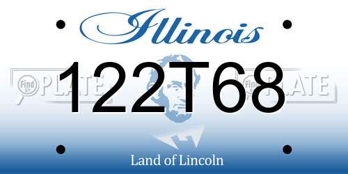 122T68 Illinois License Plate