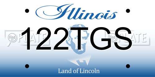 122TGS Illinois License Plate