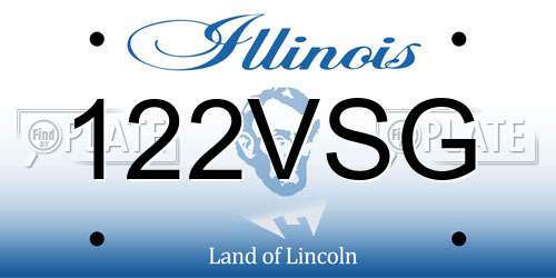 122VSG Illinois License Plate
