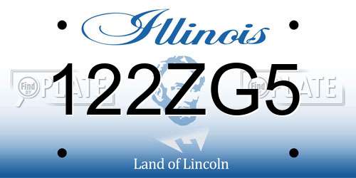122ZG5 Illinois License Plate