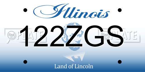 122ZGS Illinois License Plate