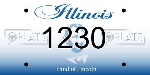 1230 Illinois License Plate