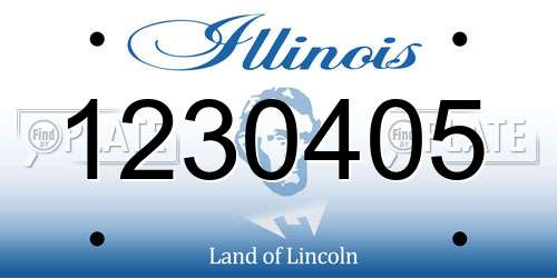 1230405 Illinois License Plate