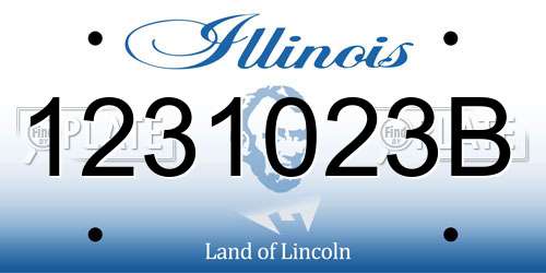1231023B Illinois License Plate