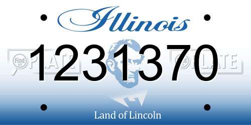 1231370 Illinois License Plate