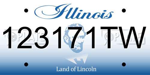 123171TW Illinois License Plate