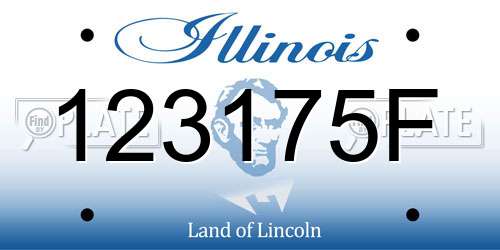 123175F Illinois License Plate