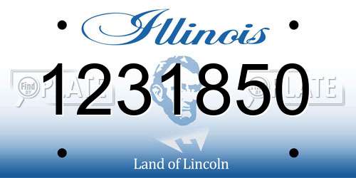 1231850 Illinois License Plate