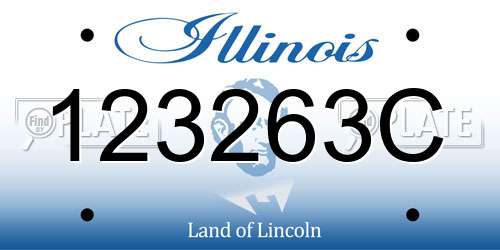 123263C Illinois License Plate