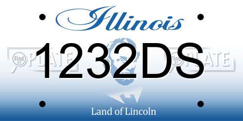 1232DS Illinois License Plate