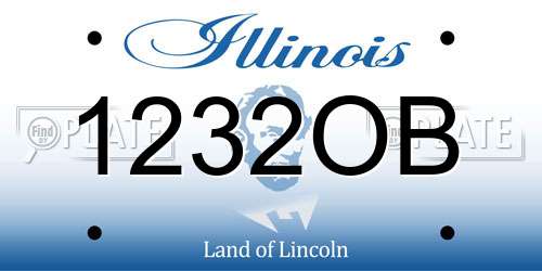 1232OB Illinois License Plate