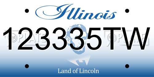 123335TW Illinois License Plate