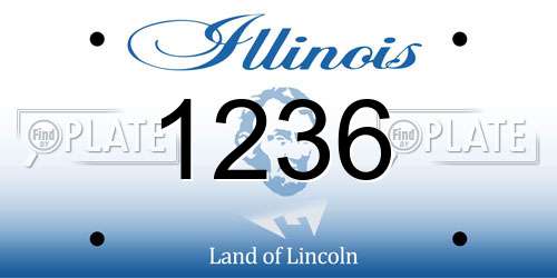 1236 Illinois License Plate