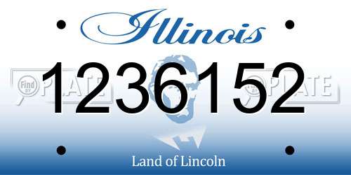 1236152 Illinois License Plate