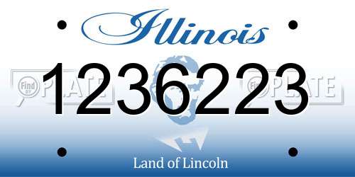1236223 Illinois License Plate