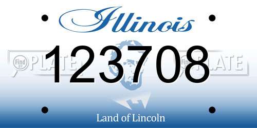 123708 Illinois License Plate