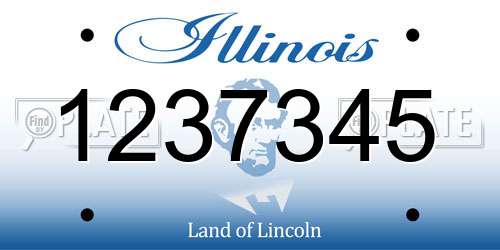 1237345 Illinois License Plate