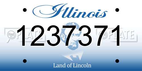 1237371 Illinois License Plate