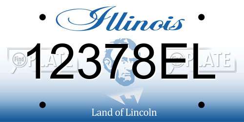 12378EL Illinois License Plate