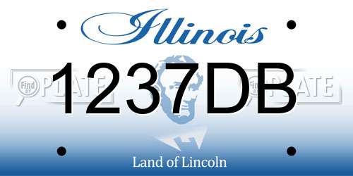 1237DB Illinois License Plate