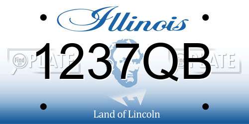 1237QB Illinois License Plate