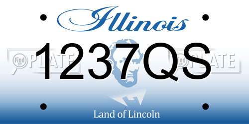 1237QS Illinois License Plate
