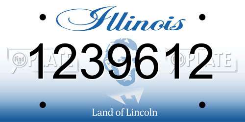 1239612 Illinois License Plate