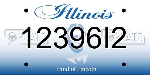 12396I2 Illinois License Plate
