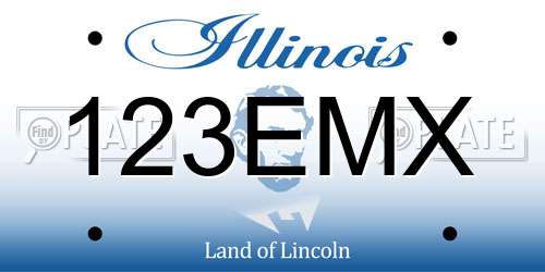 123EMX Illinois License Plate
