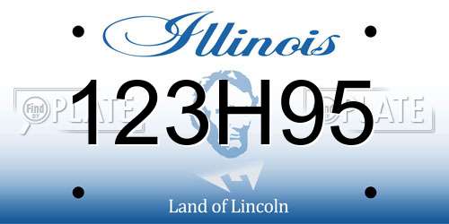 123H95 Illinois License Plate